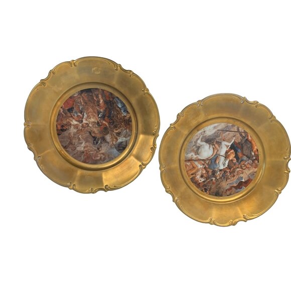 VTG Hutschenreuther Sylvia German Porcelain Plates Raffaello Gold Charger - Picture 4 of 16